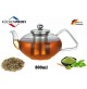 TEIERA IN VETRO BOROSILICATO CON INFUSORE IN ACCIAIO INOX 800ml 