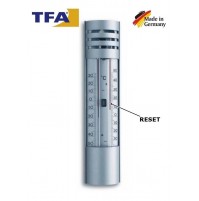 TERMOMETRO IN ALLUMINIO X TEMPERATURA MIN - MAX RESETTABILE cm 21 