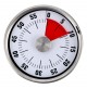 TIMER CONTAMINUTI MECCANICO (NO PILE) 0-60 MIN. CALAMITATO IN ACCIAIO INOX E ABS