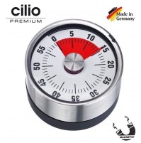 TIMER CONTAMINUTI MECCANICO (NO PILE) 0-60 MIN. IN ACCIAIO INOX E ABS 