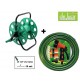 TUBO ACQUA DA IRRIGAZIONE 10 MT IN PVC RETINATO DA 1/2 + AVVOLGITUBO E ACCESORI-